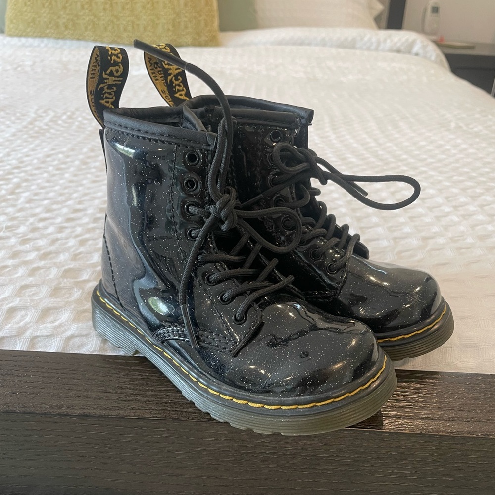 Dr. Martens Black Glitter Boots